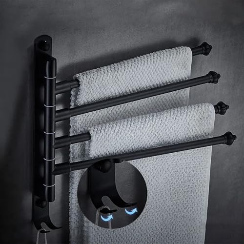 Support de barre pivotant haut de gamme en acier inoxydable noir mat - 5