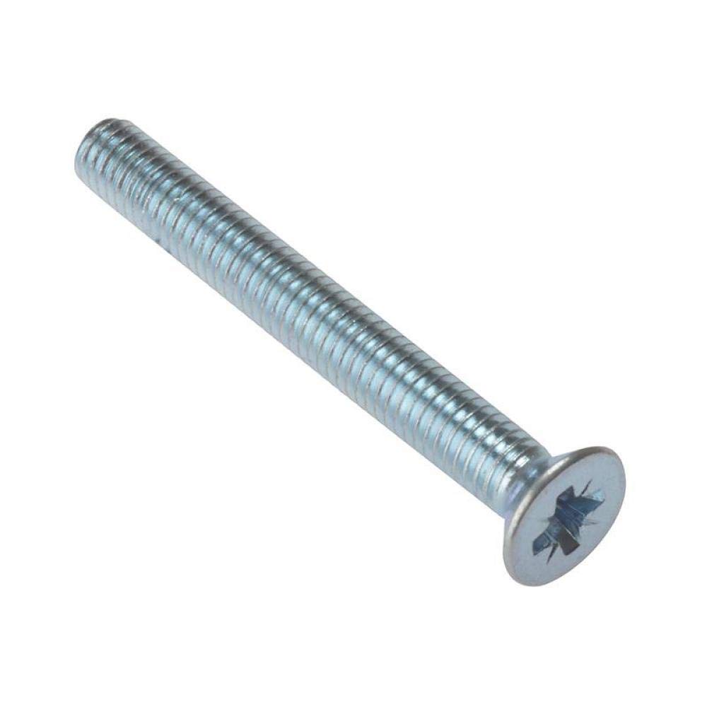 Forgefix 25Mscsk540 M5 X 40Mm Pozi Countersunk Machine Screws Zinc Plated Bag 25