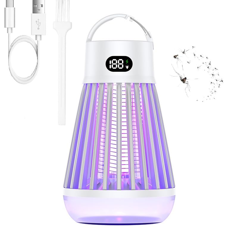 Rechargeable Mosquito, Electric Fly Catcher,Light Killer, Rechargeable Mosquito Killer Lampfly killer, fly catcher, USB Rechargeable Fly Killing Lamp For Indoor Outdoor Garden Backyard Camping