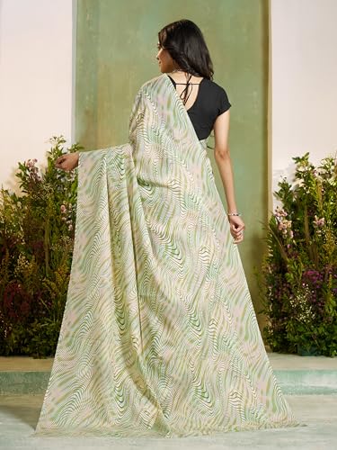 Image of Garden Vareli Art Silk Abstract Printed Saree