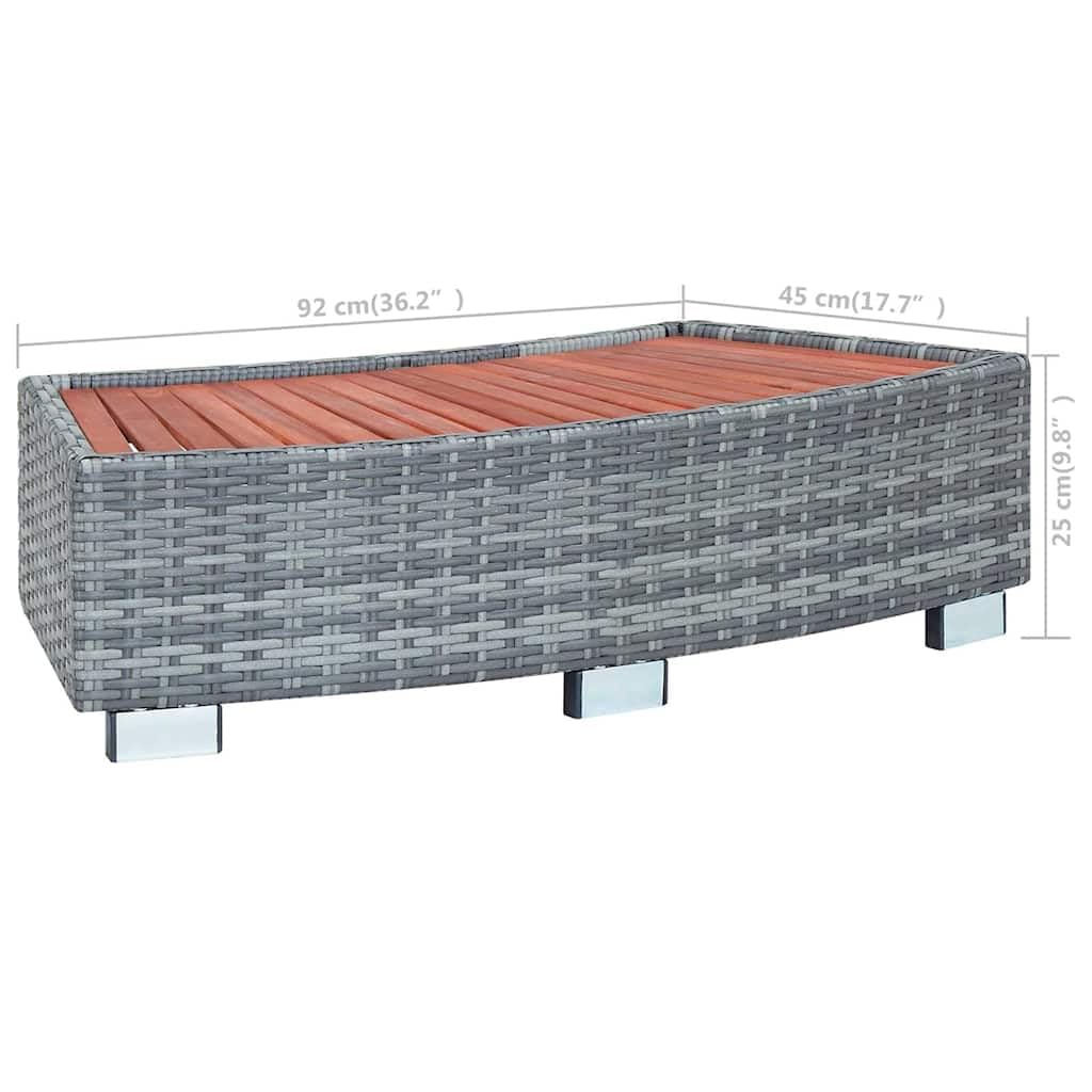 Générique Marche de Spa Gris Résine tressée 92 x 45 x 25 cm, Échelles, escaliers & rampes de Piscine,46461