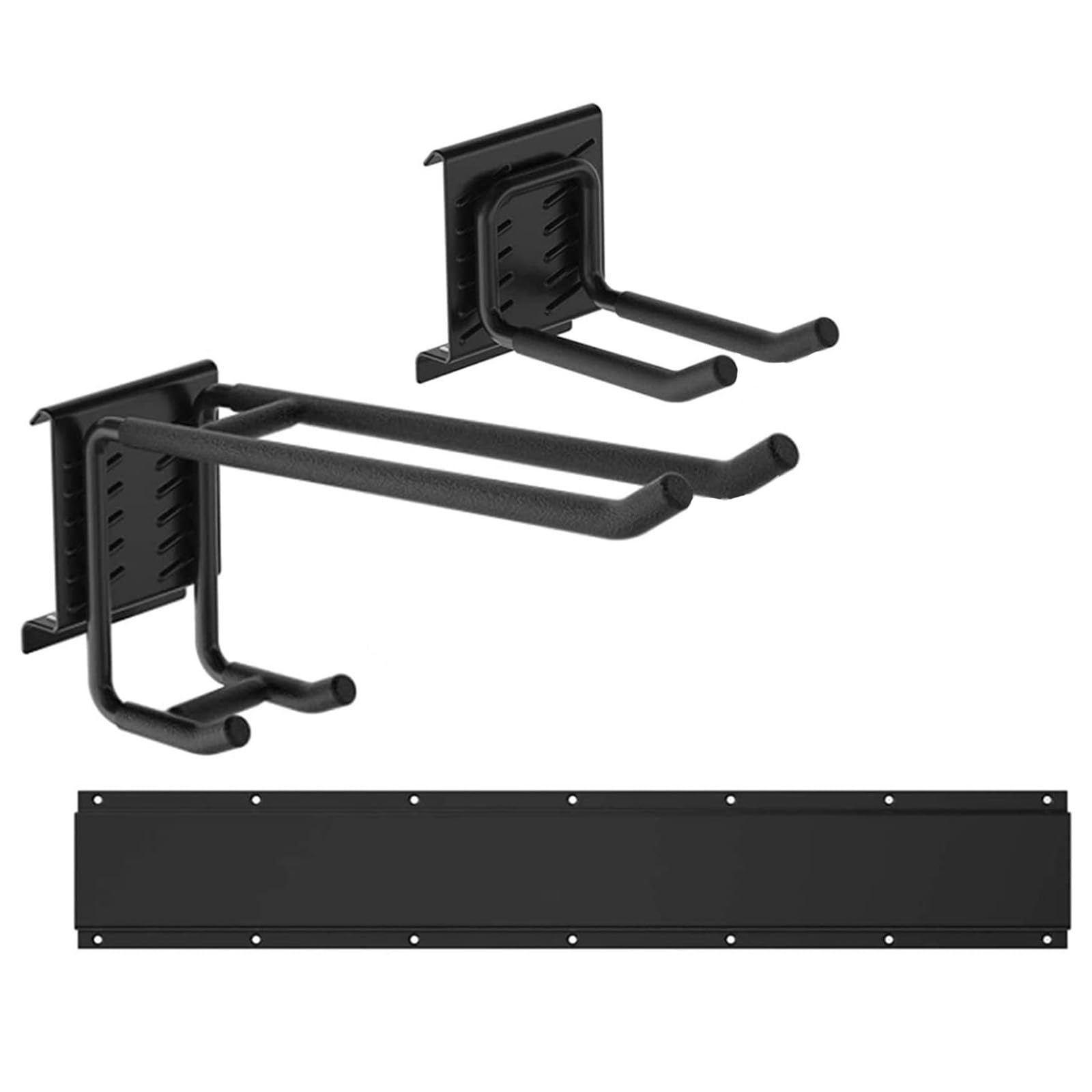 Upgrades Garage Wall Storage Systems Large Capacity Adjustable Metal Hook Shelf Organizers for Brooms Shovels Snowboards Garage Shelving Systems