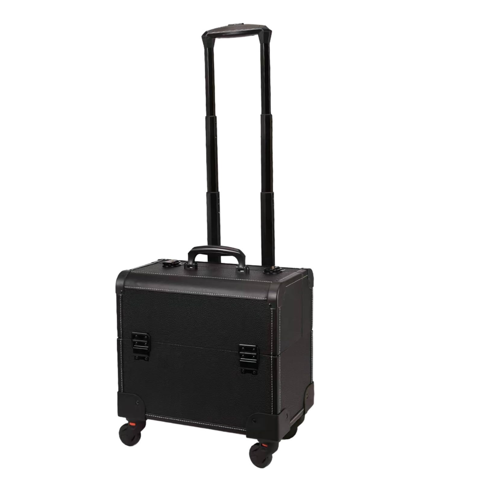 perfk Valigia Estetista Trolley Trucco Valigetta Cosmetici Organizer Scomparti Struttura Rettangolare Rigida in Pelle Alluminio con Ruote Pivotanti
