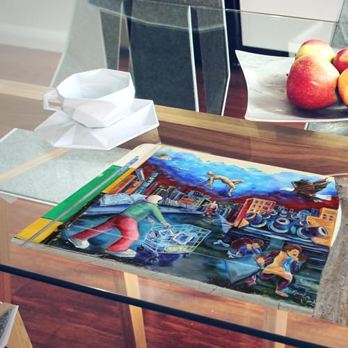 Set de table liège San Francisco grand format par 4 napperons de rue graffiti - 6