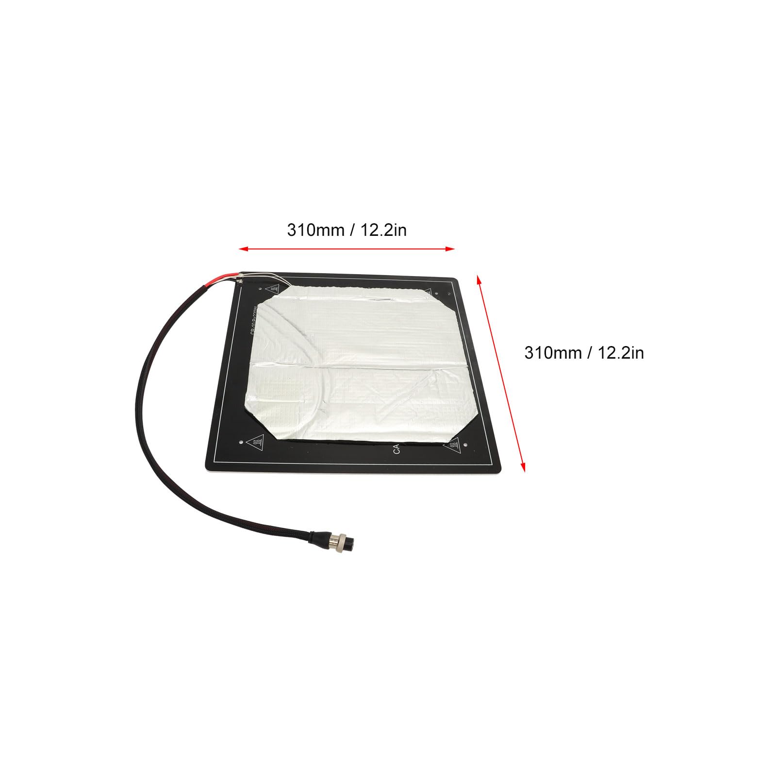 Bordstract Platforma Druku 3D Podgrzewane łóżko, Płyta Aluminiowa 310x310 Mm Drukarka 3D Platforma Gorącego łóżka Dla CR10 I Innych Modeli Drukarek(12V)