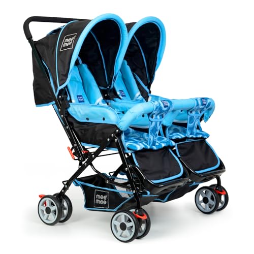 Mee Mee Twin Baby Stroller & Pram Easy Foldable with Adjustable S...