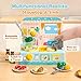 Oceenew Play Kitchen Toys, Play Cooking Stove, Play Sink Toy, Cookware Pot and Pan, Cutting Play Food Toy, Color Changing Dishes Accessories for Boys Girls