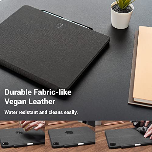 Tineeowl Magma Ipad Pro 12.9 Inch Case For 2021, 2020, 2018 (5Th, 4Th & 3Rd Generation) Wireless Apple Pencil Charging Magnetic Slim Folio Cover & Pencil Holder (Black) #TOP6