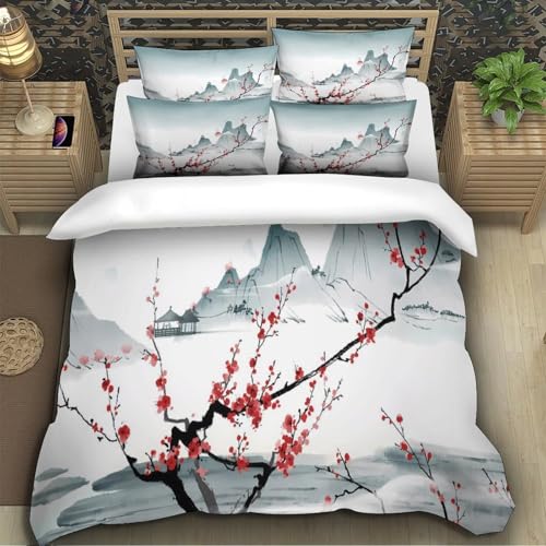 Housse de couette forêt d'hiver en microfibre douce pour chambre cocooning - 5