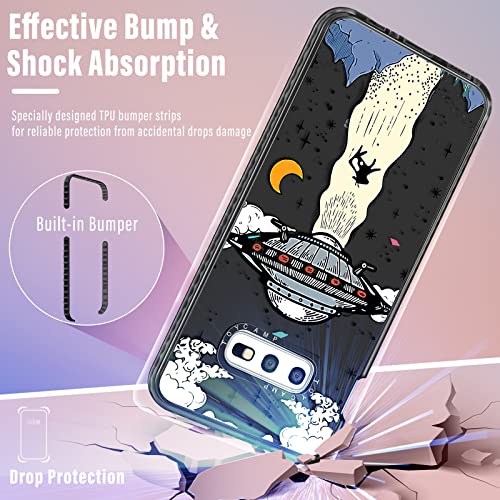Toycamp for Samsung Galaxy S10E Case, Cute Funny Alien UFO Design for Women Girls Boys Teens for Galaxy S10E Cases, Cute Cartoon Alien Print Cover for S10E Case, 5.8'' - image 4
