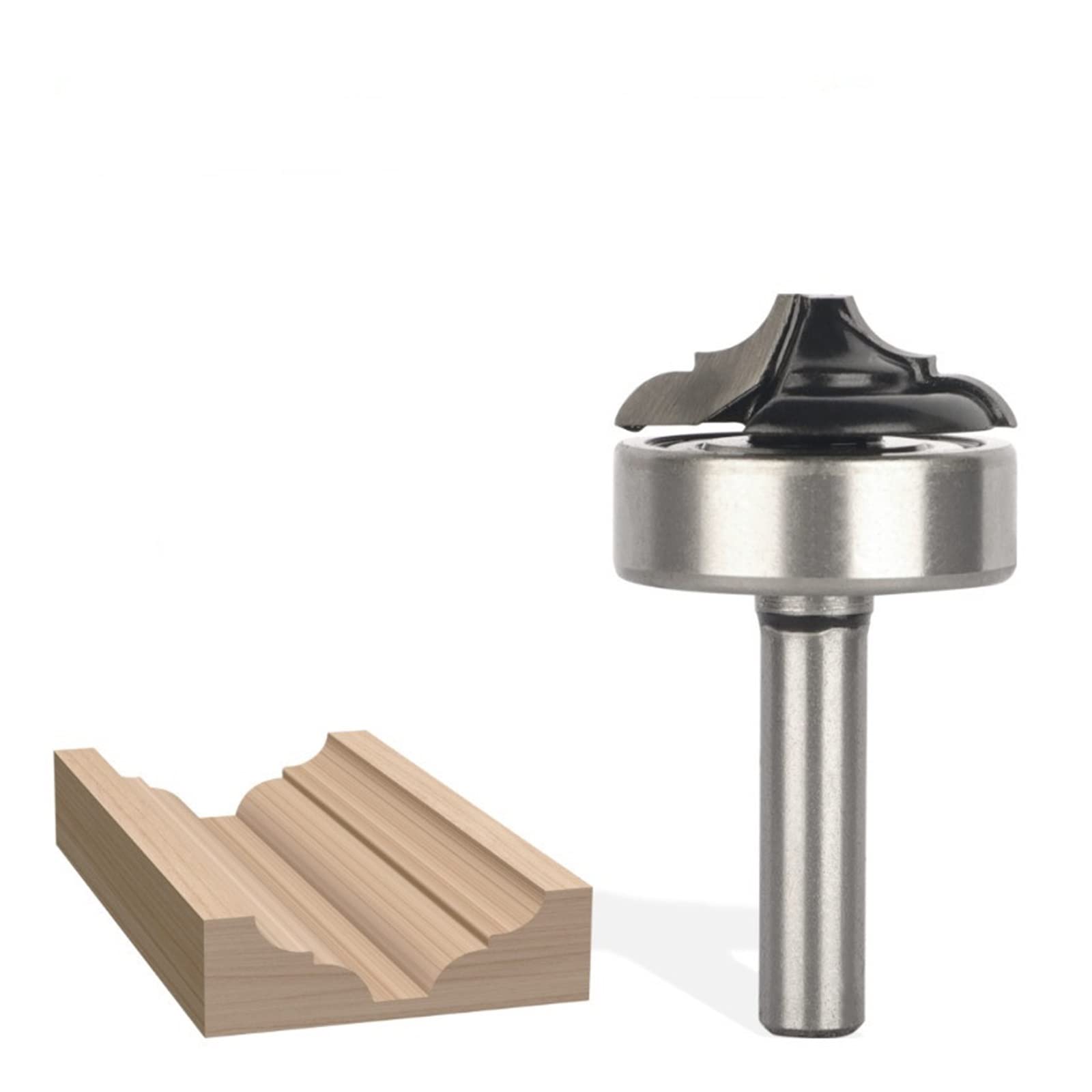 KEEBI 1pcs Faux Panel Ogee Groove Template Router Bit, 8MM Shank Classical Bit With Bottom Bearing Router Bit Woodworking Milling Cutter