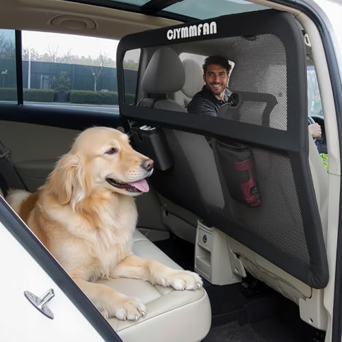 Hundeschutz für Kofferraum & Rücksitz mit breiterer Abdeckung, Universal Fit Hundebarriere für Auto, SUV & LKW, Hund Auto Trennwand mit kaufestem transparentem Netz und stabilem Metallrahmen für Hundeschutz für Kofferraum & Rücksitz mit breiterer Abdeckung, Universal Fit Hundebarriere für Auto, SUV & LKW, Hund Auto Trennwand mit kaufestem transparentem Netz und stabilem Metallrahmen für