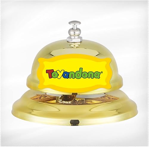 Miniatura 6 de TOYANDONA 1 campana de llamada dorada, campana de servicio de 3.35 pulgadas para llamar al servicio al cliente, campana de escritorio, juegos de