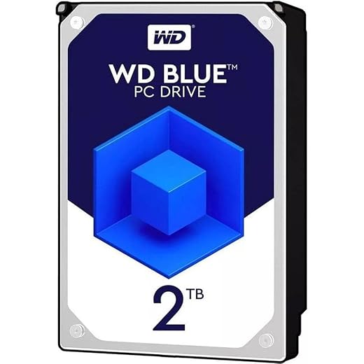 Western Digital 2TB WD Blue PC Hard Drive HDD - 5400 RPM, SATA 6 Gb/s, 256 MB Cache, 3.5" - WD20EZAZ