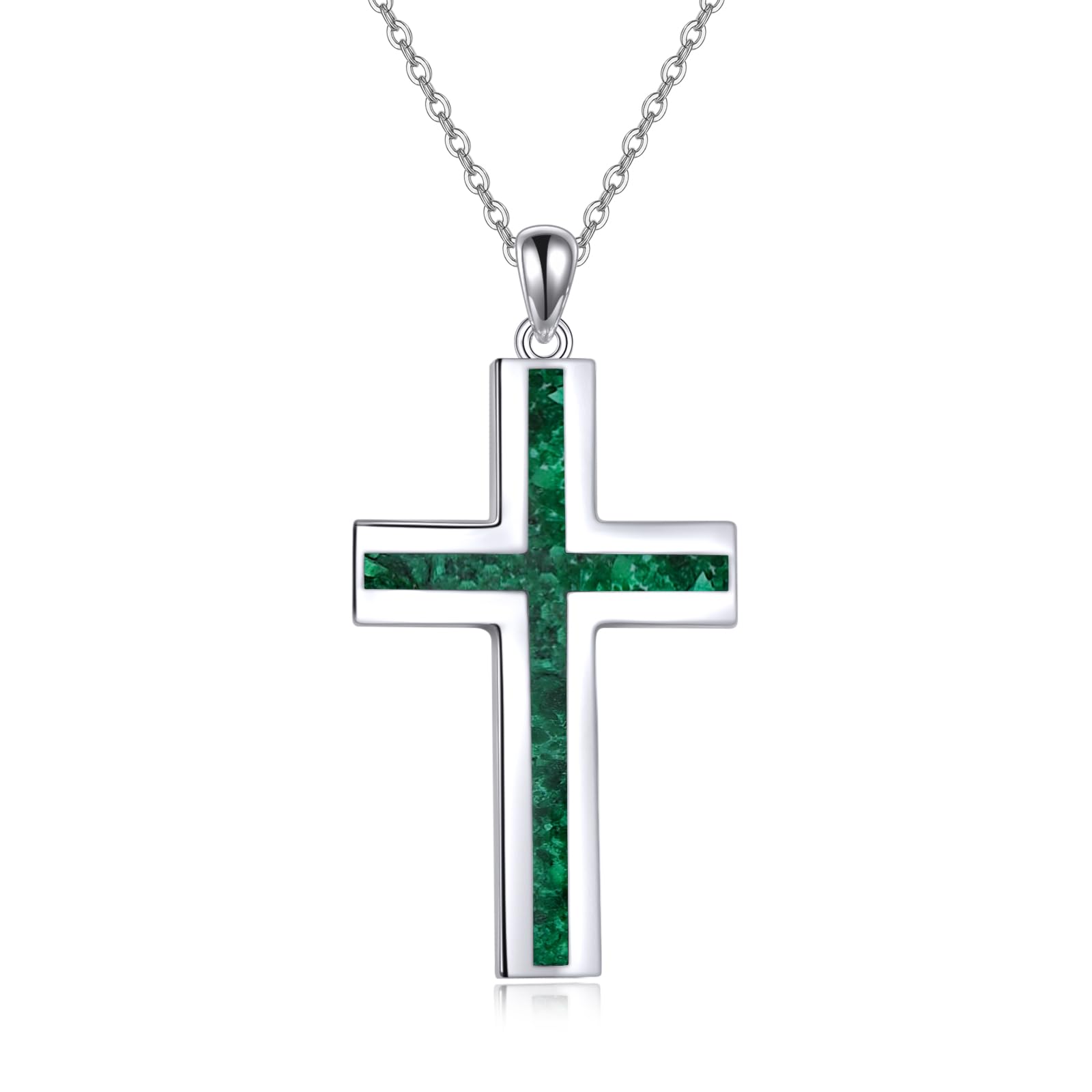 YFNCross Necklace Sterling Silver Religious Cross Pendant Jewelry Christian Gifts for Women Men