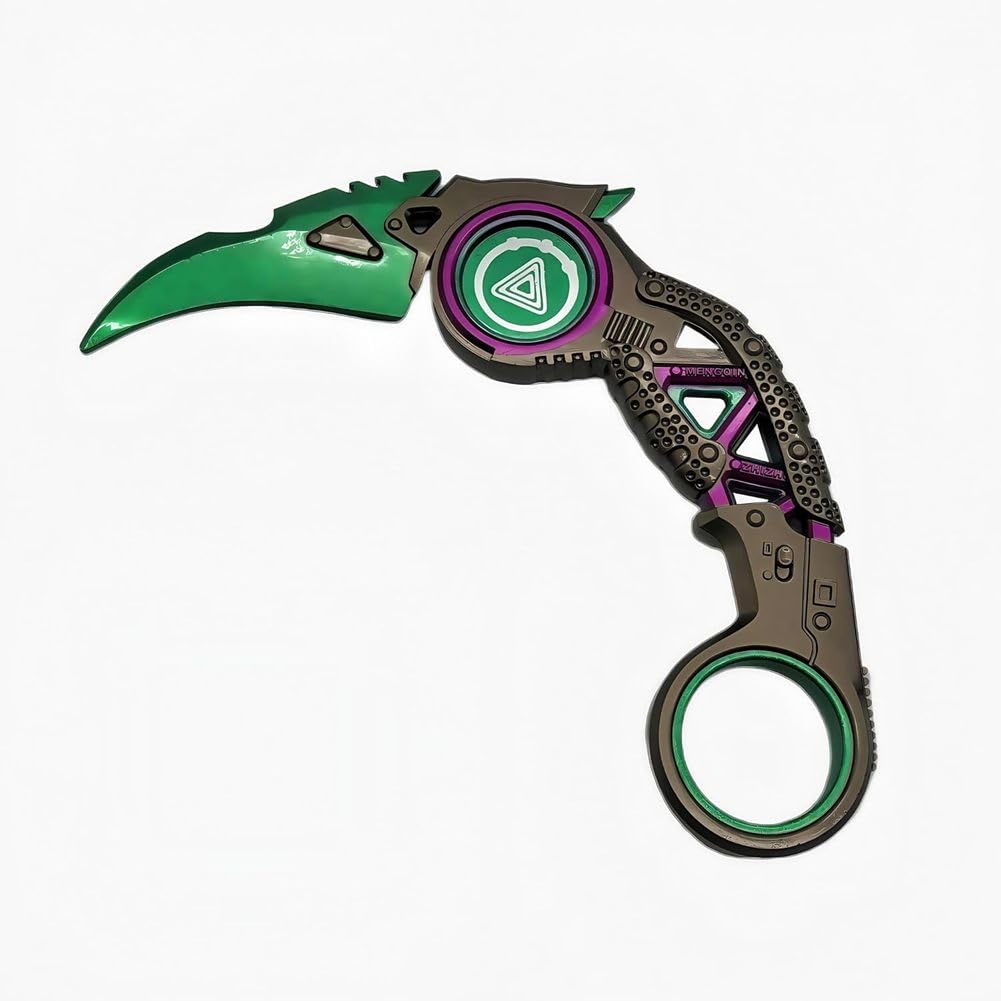 haobook APEX Game Legends Heirloom Raptor's Claw 5.9 ''Metal Collection Cosplay Prop Backpack Decoration Desktop Decoration Gift for Game Lovers,Green