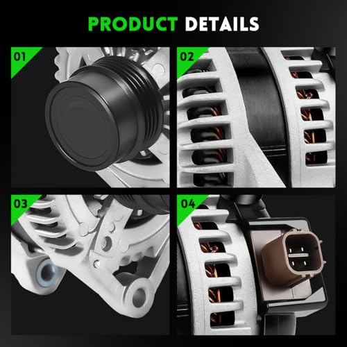 Image of 11516N Alternator 2.5L L4 Compatible with 2010-2011 Toyota Camry, 100Amp Replace# 104210-2650 1042102650 27060-0V060 27060-0V060-84 AL3367X 90295768
