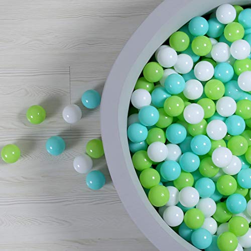 Image of GOGOSO Ball Pit Balls for Toddlers, Green Balls for Ball Pool Birhtday Party Girls Kids with Storage Bag, 2.17inches