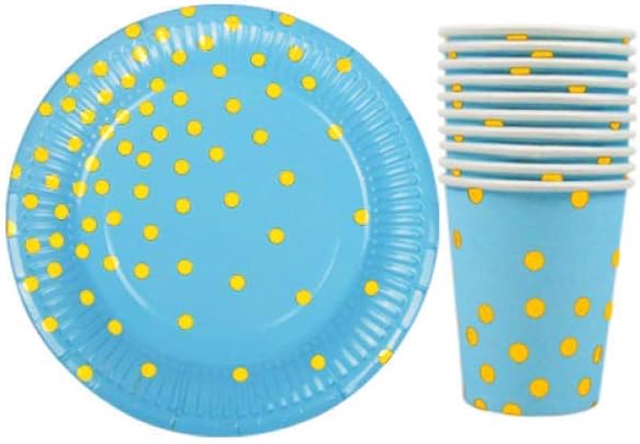 20pcs/Set Colorful Striped Paper Cups Plates Wedding Birthday Decoration Baby Shower Festival for Kids Tableware Party Supplies Spoon