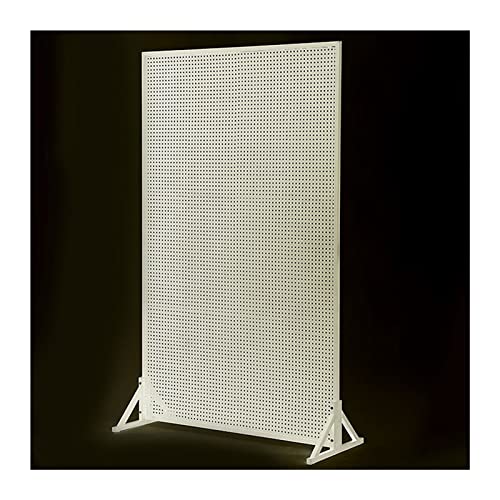 Pegboard Panels, Floor-standing Room Dividers, Retail Shopfitting Partition Screen, Home Store Storage Units, Tools Kitchenware Plant Accessories Display Rack, Organizer(Black,50x100CM) (White 50