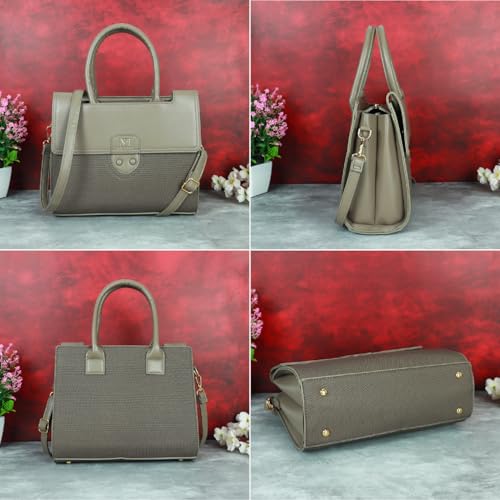 Image of NFI essentials Satchel Bags Ladies Purse Handbag Premium Women Shoulder Travel Bag for Work Gifts for Wife /Mother /Sister Stylish Office College Party Bag