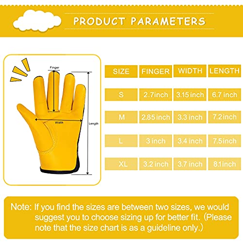 Feishdek Kids Genuine Leather Work Gloves, Kids Gardening Work Gloves, Safety Gloves, Reflective, Breathable Design, Perfect For Children Gardening, Yard Work, Outdoor (Medium, Black, 4-6 Years Old) #TOP5