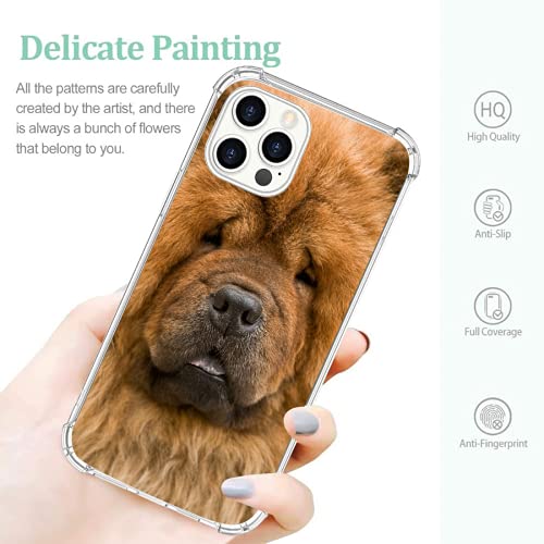 Chow Chow Portret iPhone Clear Case Compatibel voor 12 en 12 en iphone 12 Pro Shockproof Beschermende Houder Covers… - Afbeelding 3