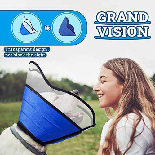 Supet Dog Cone Alternative After Surgery, Soft Dog Cones For Large Medium Dogs, Comfortable Elizabethan Dog Recovery Cone To Stop Licking, Adjustable Pet Recovery Collar #TOP3