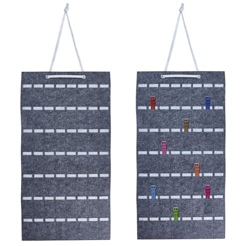 OLYCRAFT 2 pz Grigio Cinturino Orologio Appeso Organizer Portaoggetti 76x40cm Orologio Display Portaoggetti Rotolo Contiene Cinturini per Orologi Cinturini Accessori Supporto con 24 Tasche