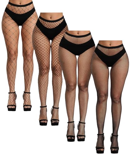 Image of Chalier Fishnet Stockings Lace Tights Thigh High Stockings for Women