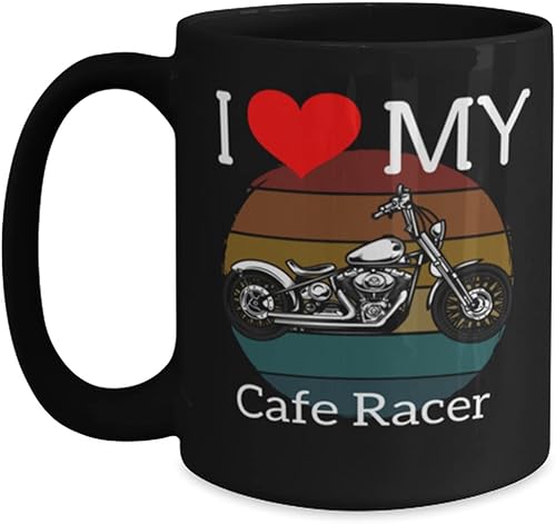 Cafe Racer Lovers Coffee Mug 15oz, black