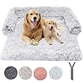 Vilypon Calming Dog Bed Cushion for Sofa Comfy Dog Bed for Sofa Protector Pet Furniture Protector Soft Plush Dog Mat Sofa With Removable Non-slip, Washable (S,Light Gray)