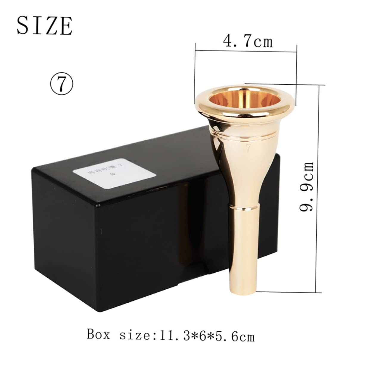 OFFSCH Electroplated Brass Tuba Mouthpiece Tuba Parts Tuba Accessory Smooth Airtight Easy to Play