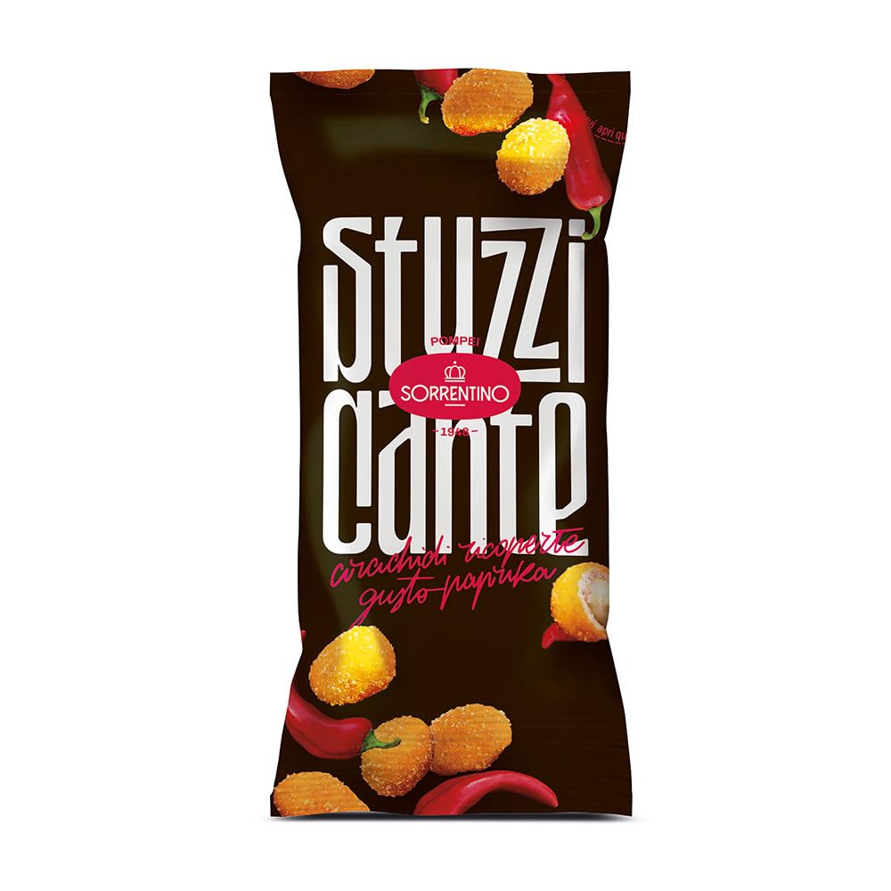 Stuzzicante Arachidi Saporite Gusto Paprika Scorta Bar Confezione da 50 Bustine Monoporzione da 25gr