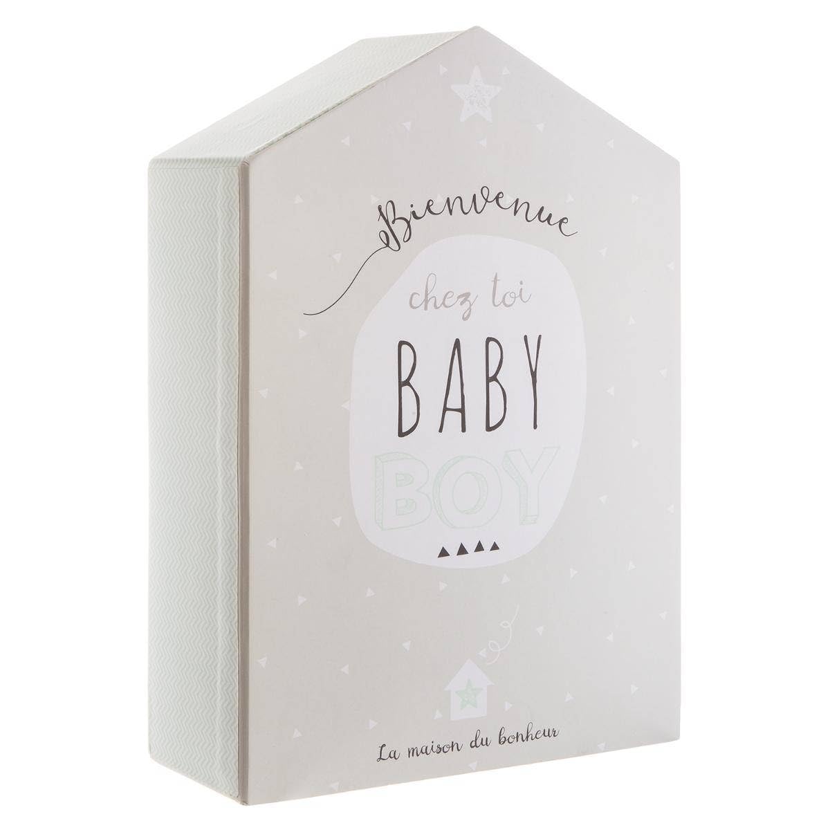 Atmosphera - Coffret de Naissance Maison - Rose 21x31 cm - Vert