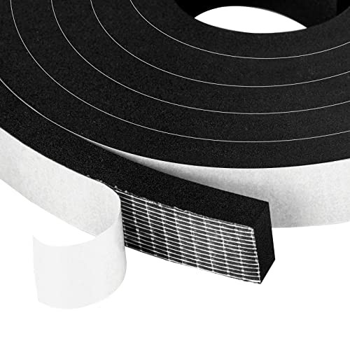 YIMIKI Joint Isolation pour Fenêtre Porte, Mousse Adhésive en Caoutchouc, Bande Isolante d'Étanchéité, Anti-foid Antichoc, 20 mm (L) x 10mm (H), total 4 m (L)