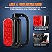 Nilight Hitch Cargo Carrier Oval Light Kit 2PCS 6Inch Red w/Flush Mount Grommet Bracket Harness Waterproof Stop Turn Signal Tail Lights for Luggage Bike Rack Truck Trailer