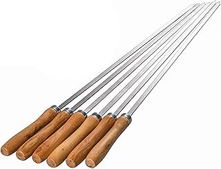 10 Pieces Stainless Steel skewers, BBQ skewers, Meat skewers, Stainless Steel skewers, Reusable BBQ skewers, Kebabs - 35cm…