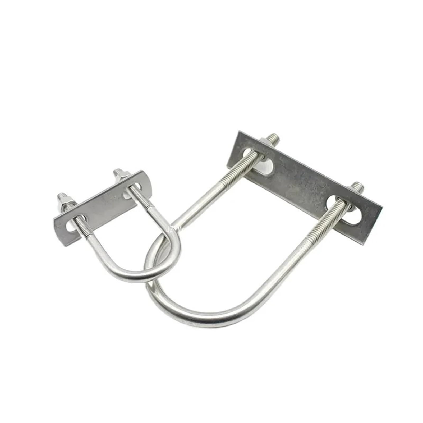 Bullone Morsetto for tubi a forma di U con vite a forma di U in acciaio inossidabile 304 con cerchio a cavallo quadrato deflettore(1set M8x102x129)