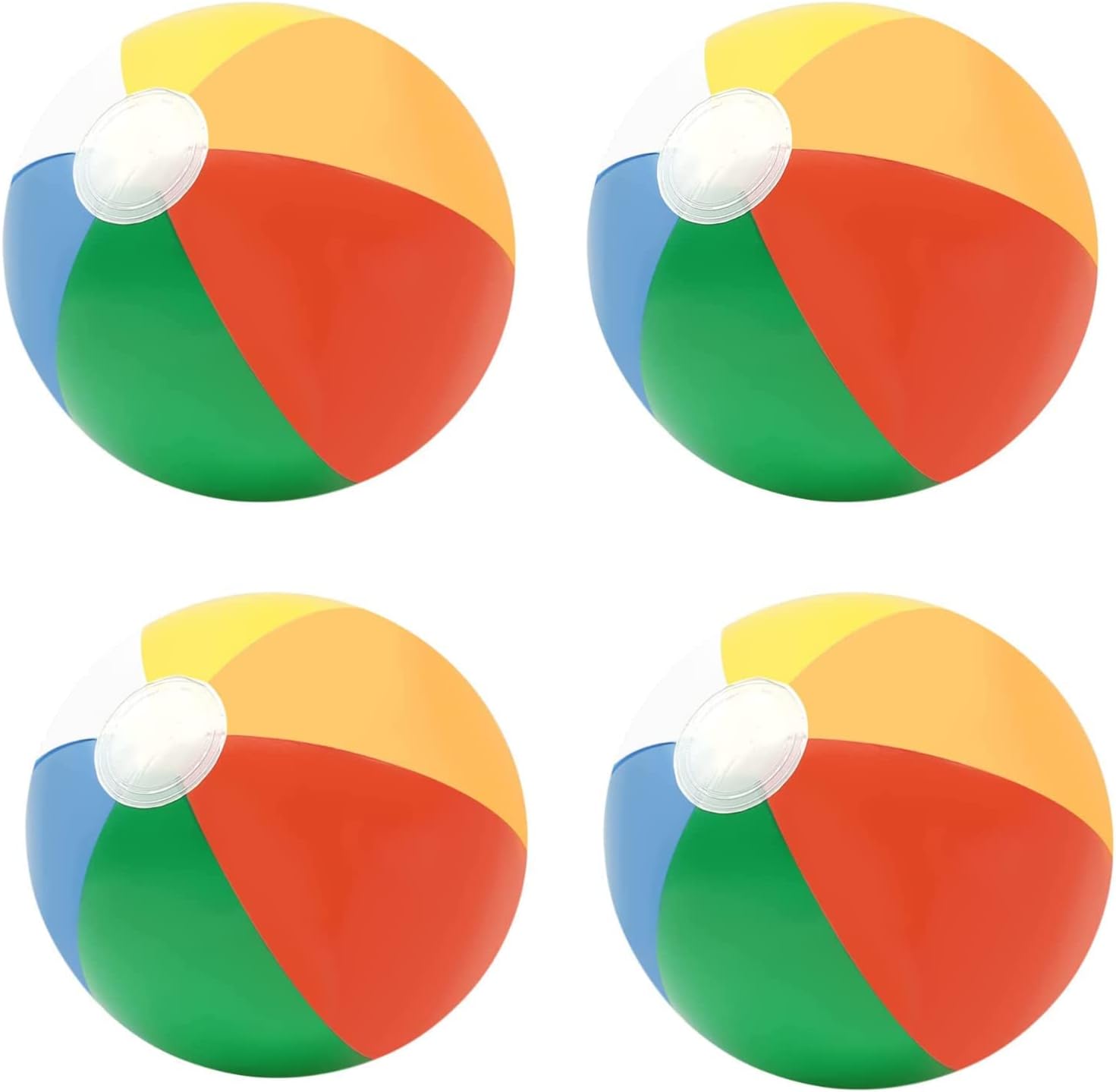 4 Pcs Beach Balls, 40CM Colorful Beach Ball Pool Float Balls Beach Toys