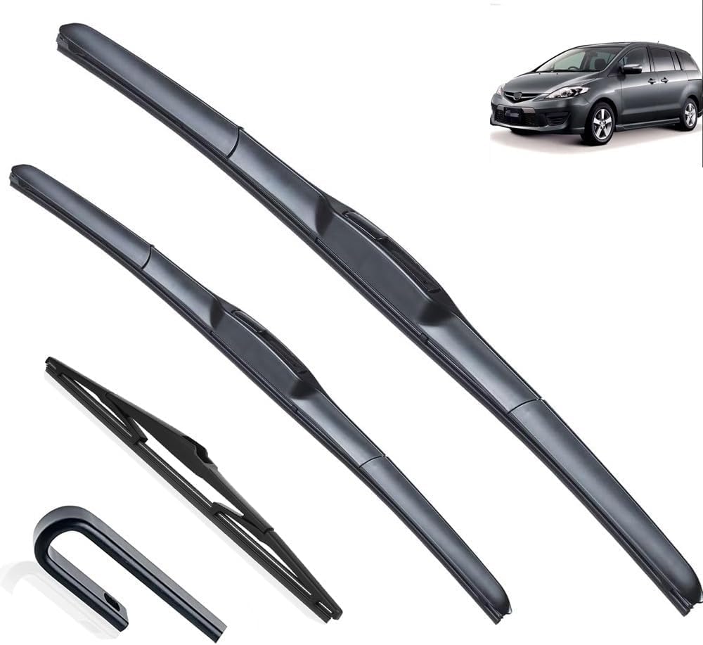 ZhangXD Front Windscreen Wipers For Mazda 5 Premacy MK2 MK3 MPV 2005-2017, Windshield Window Brush Front Wiper Blades All-Weather Replacement Set Easy Installation