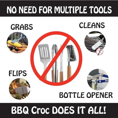 Juego 2 herramientas BBQ Croc 3 en 1 de 18 y 15 pulgadas miniatura 2