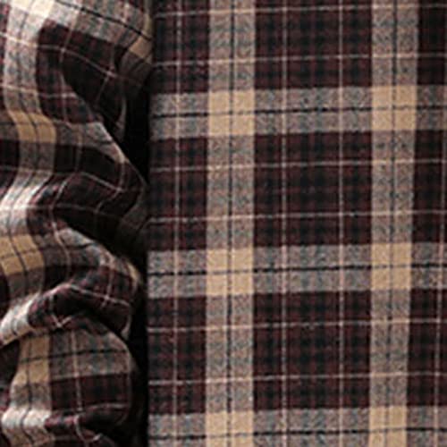 Generic Flannel Shirt for Men 2024 Fashion Long Sleeve Plaid Button Down Shirt Jacket Casual Lightweight Sweatshirts Coats3