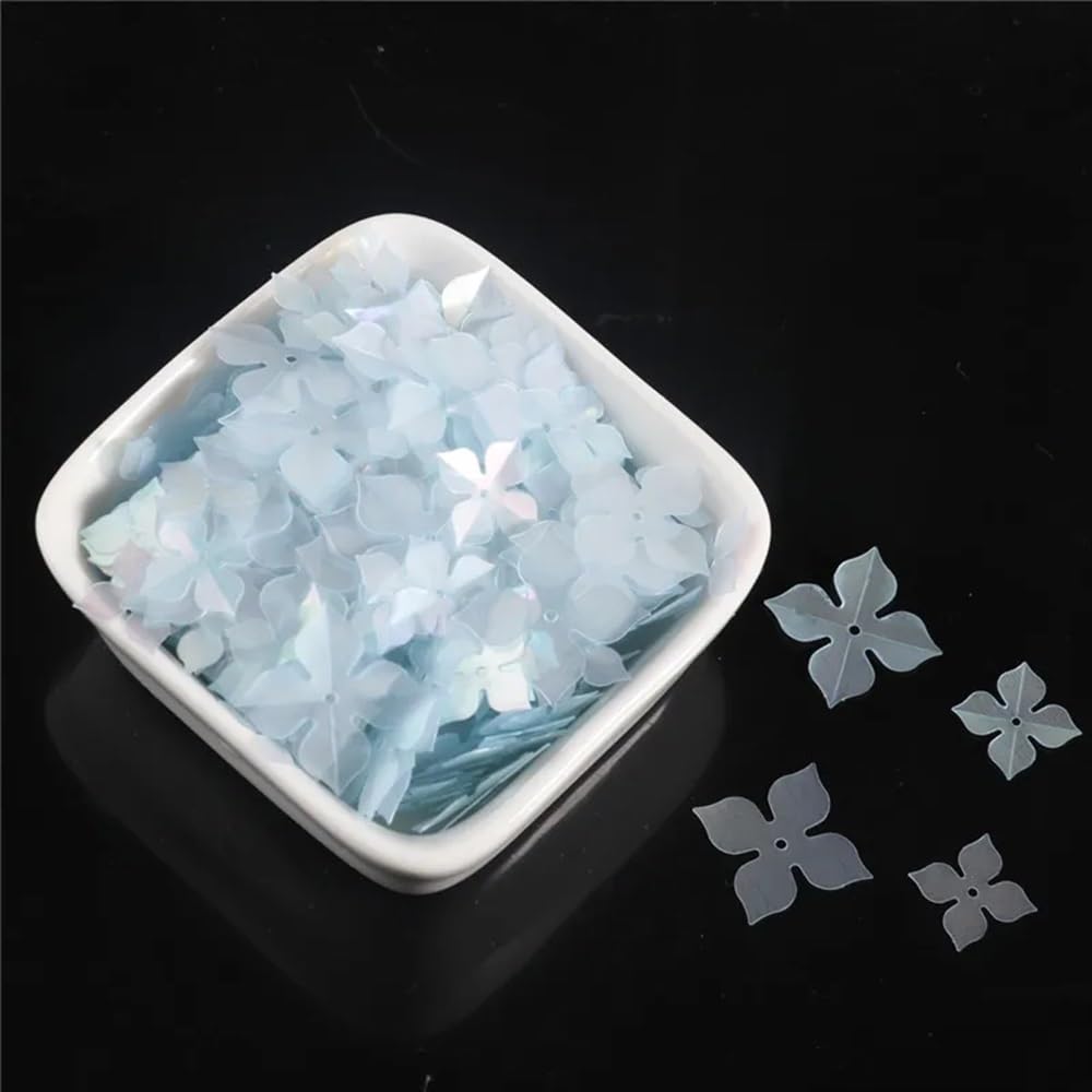 Cekiny do przyszywania, Cekiny do rękodzieła i szycia, wielokolorowe płaskie kwiaty w kubeczkach różnych rozmiarach(20mm Blue Flat)