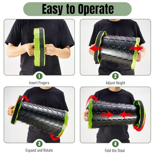Image of Doseno Collapsible Stool 2 Pack, Portable Telescoping Seat