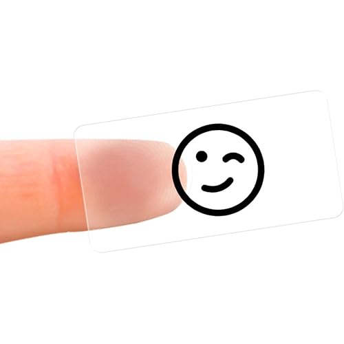 NIIMBOT Thermal Label Maker Paper 0.55"×1.18" Stickers Waterproof Tear-Resistant Self-Adhesive Replacement for D11 Label Printer Office&Home 210 Labels/Roll (Transparent)