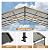 Greesum 20x20FT Heavy Duty Carport, Vertical Roof & Side Supports, Black