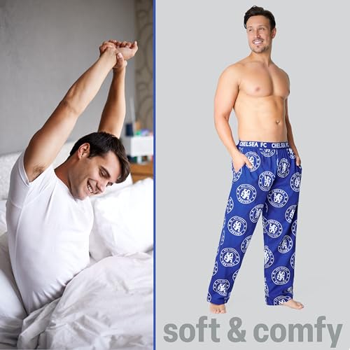 Chelsea FC Mens Pyjamas - Comfy Nightwear Pyjama Bottoms for Men Teenagers Lounge Wear Cotton PJs Gifts for Men4