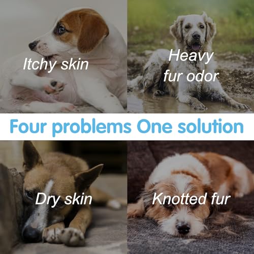 Nobleza Hundeshampoo Langhaar mit Camellia Sinernsis Extrakt,Pflege für Fell & Haut,bessere Kämmbarkeit,Shampoo für Hunde und Katze Sensitiv gegen Juckreiz,Hundeshampoo gegen Geruch (500ml)