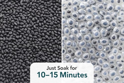 Image of Radha Govind Raw Basil Seeds for Eating 400 g High in Fiber and Omega3 Sabja Seeds